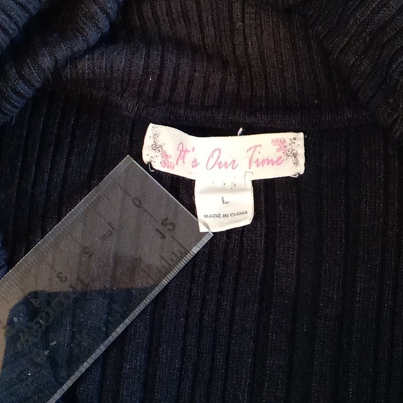 It's Our Time Sweater Large Black Long Sleeves - Picture 6 of 8
